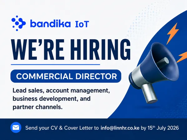 WE'RE HIRING COMMERCIAL DIRECTOR